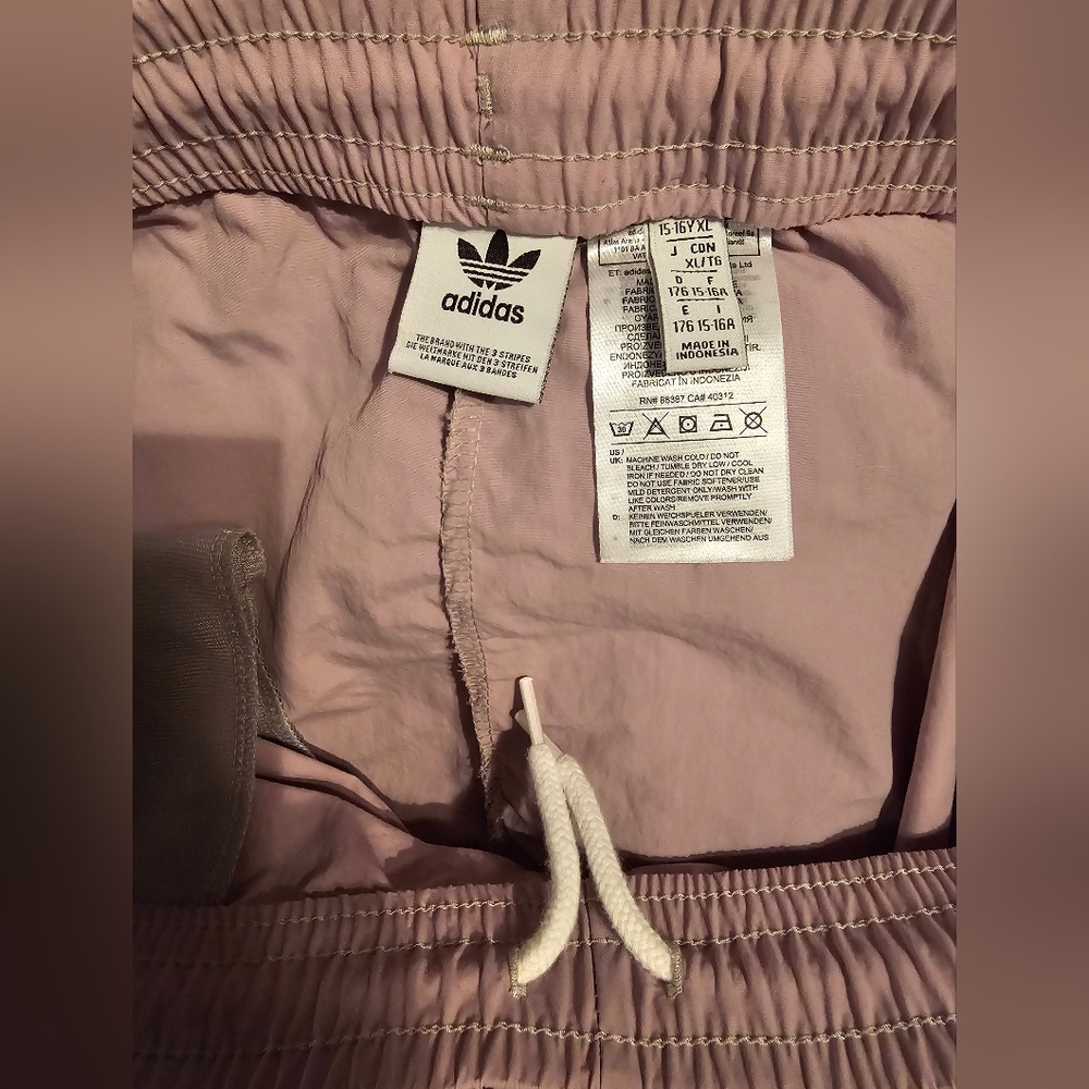 Adidas Track Pants w/Logo Jr Sz Small/Youth 15/16 XL Lavender EUC - Picture 6 of 6
